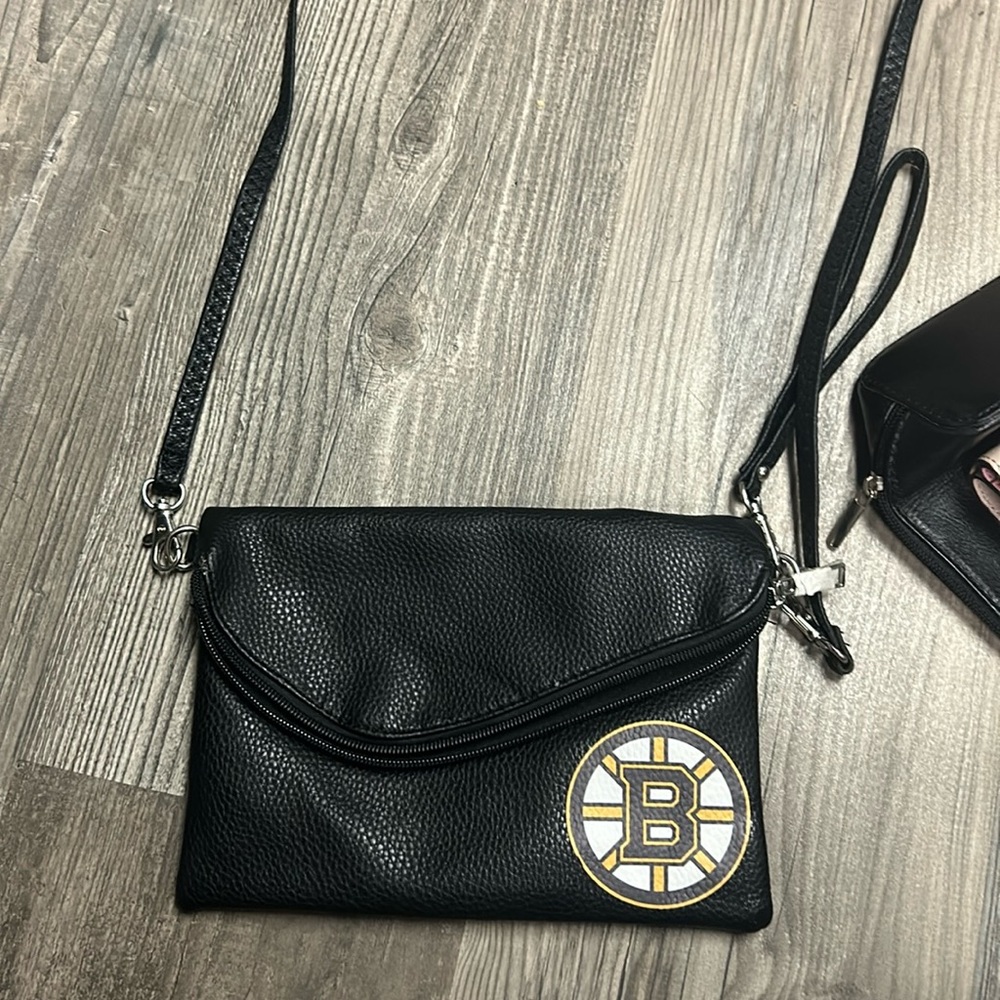 Boston Bruins fold over Crossbody bag